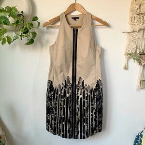 Gap Vena Cava Khaki Sleeveless Haleter Mini Dress Tan Black Beige Bohemian Boho